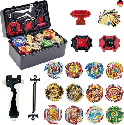 Gytobytle 12er Bey Kampfkreisel mit Kasten Metal Fusion Blade Kreisel Set, mit