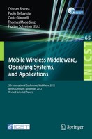 Mobile Wireless Middleware, Operating Systems, And Applications Paolo Bellavista