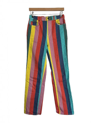 BODEN Rainbow STRIPE Straight Leg JEANS Size W27 L