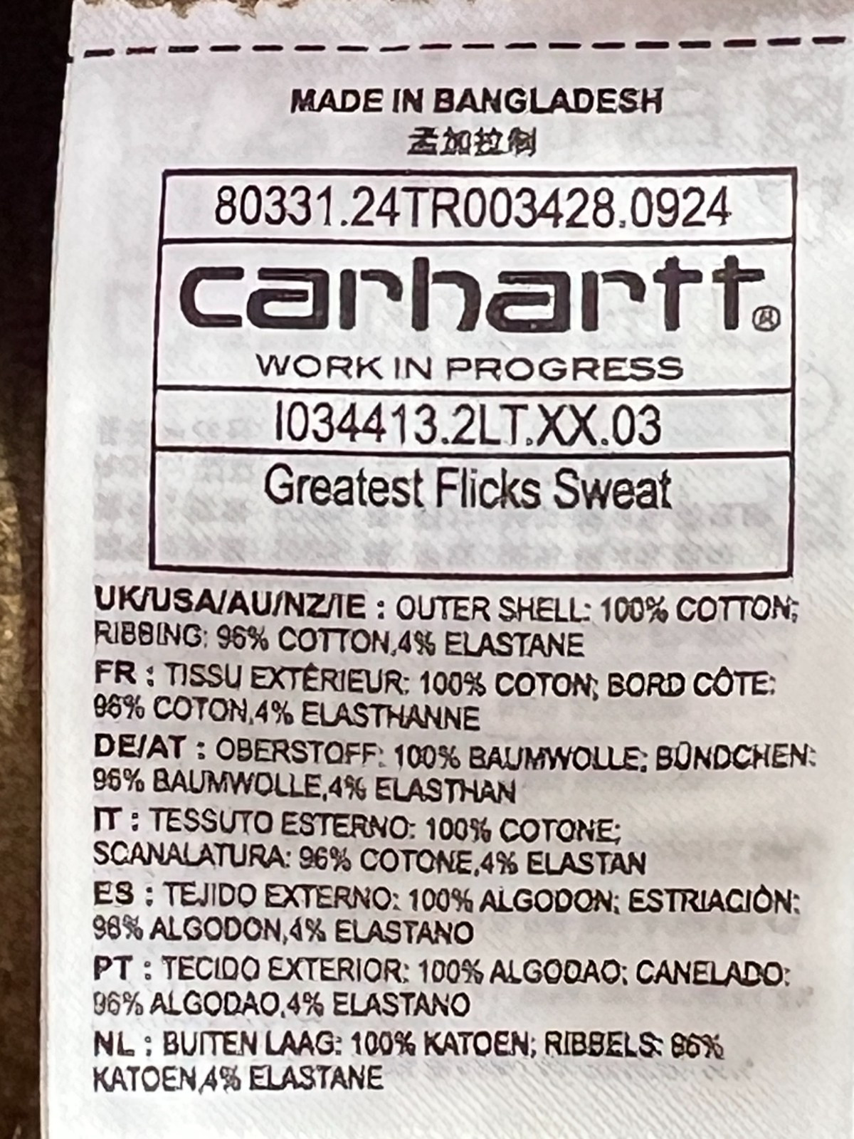 Carhartt WIP Greatest Flicks Sweatshirt | Men's | Brown | Medium | Rare image 9