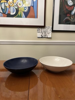 Hoganas Keramik Bowls Set Cobalt Blue Hellgren Sweden Stoneware 7.5 