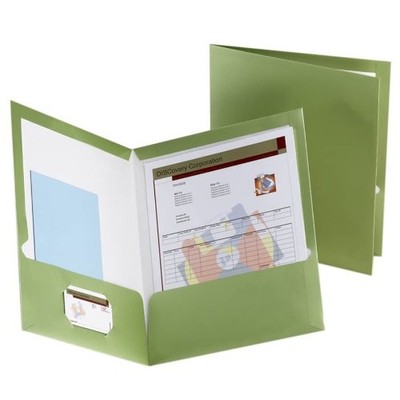 Esselte ESS5049560 Metallic Two Pocket Folder Green 150 Sheet