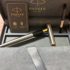 Parker Sonnet N Stainless Steel Fountain Pen, Full Set