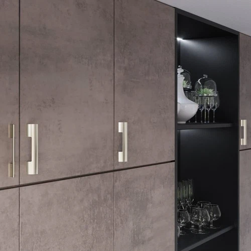 Atlas A635-BRN Atwood 12" Center to Center Bar Pull Brushed Nickel - Picture 2 of 3