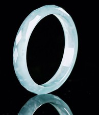 Certified Burma Jadeite Natural A-grade jadeite blue water diamond face ring