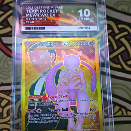 ACE 10 Team Rocket's Mewtwo EX Destined Rivals #240 Hyper Rare Holo