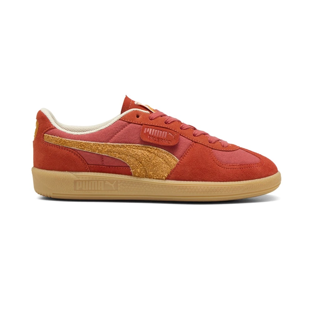 PUMA Palermo Weathered Lace Up Mens Red Sneakers Casual Shoes 40172202