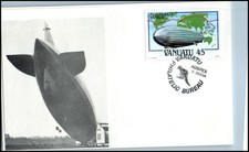 1984 Vanuatu UPU Congress Hamburg 45v Zeppelin airship cover AUSIPEX cancel