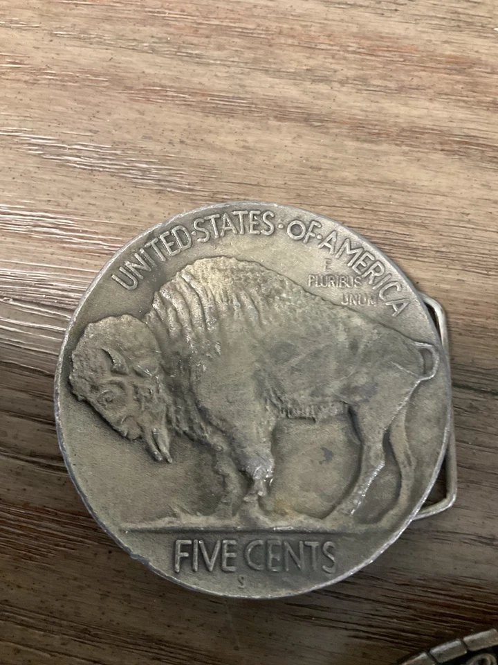 Hebillas de cinturón de Indiana metal artesanía lote de 3, 2 monedas centavos, níquel San Francisco Foto 3 de 4