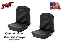 1964 1965 Mustang Fastback Seat Upholstery Black Front Rear In Stock