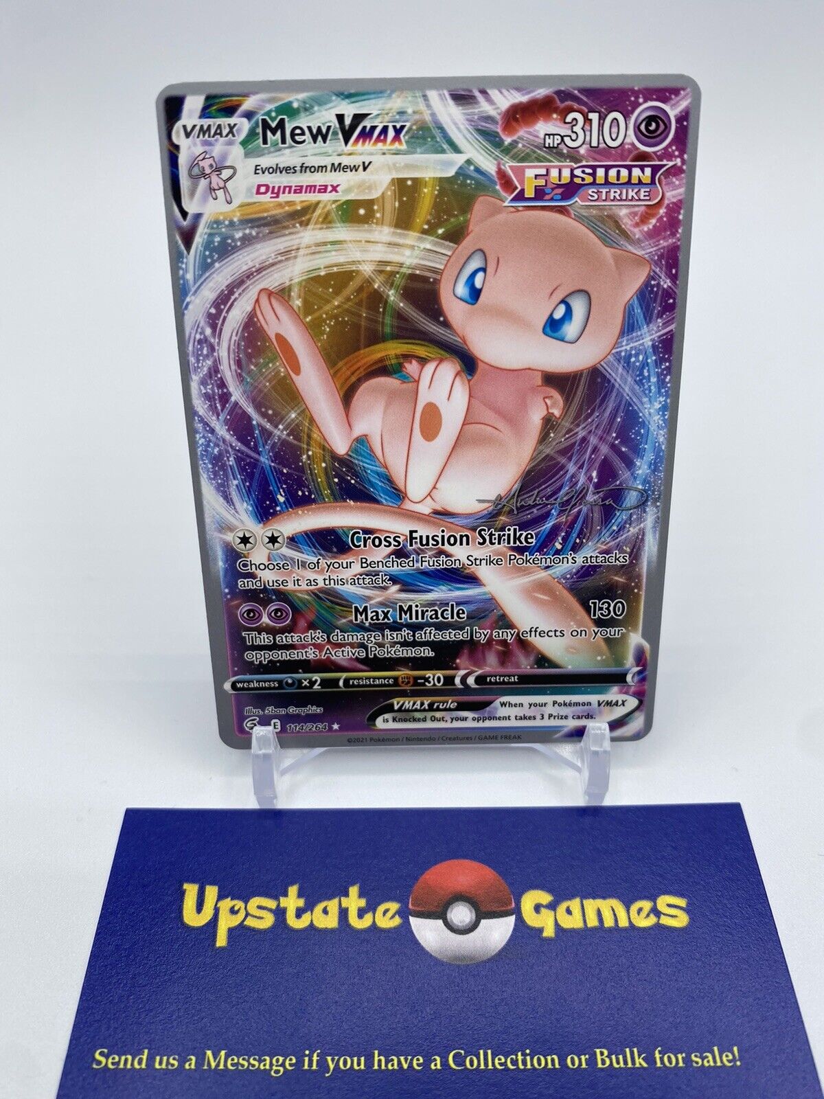 Mew Vmax & Mew V Proxy Pokemon Card Set 2 Cards Gigantamax 