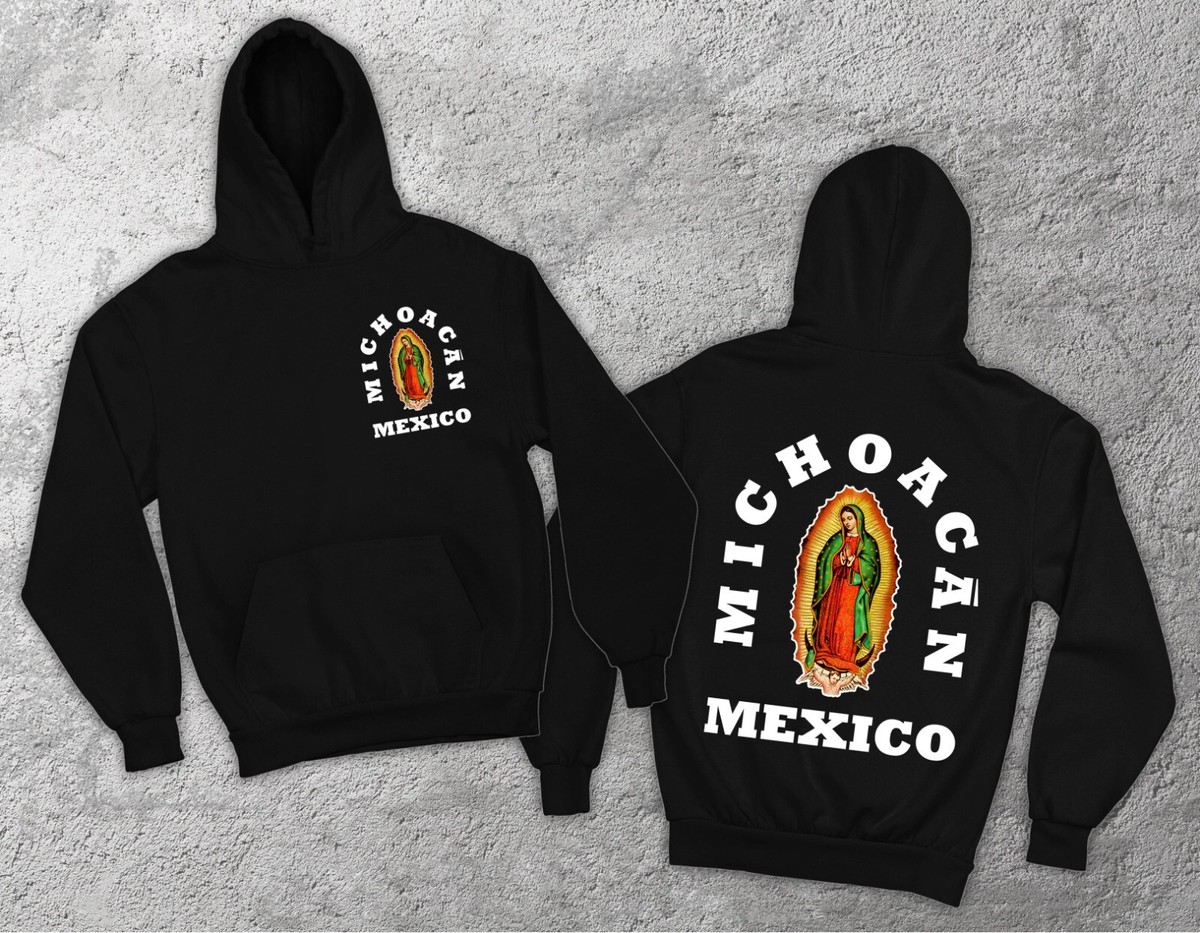 Mexico MICHOACAN State Hoodie Sweater. Virgin Mary / Virgen Maria