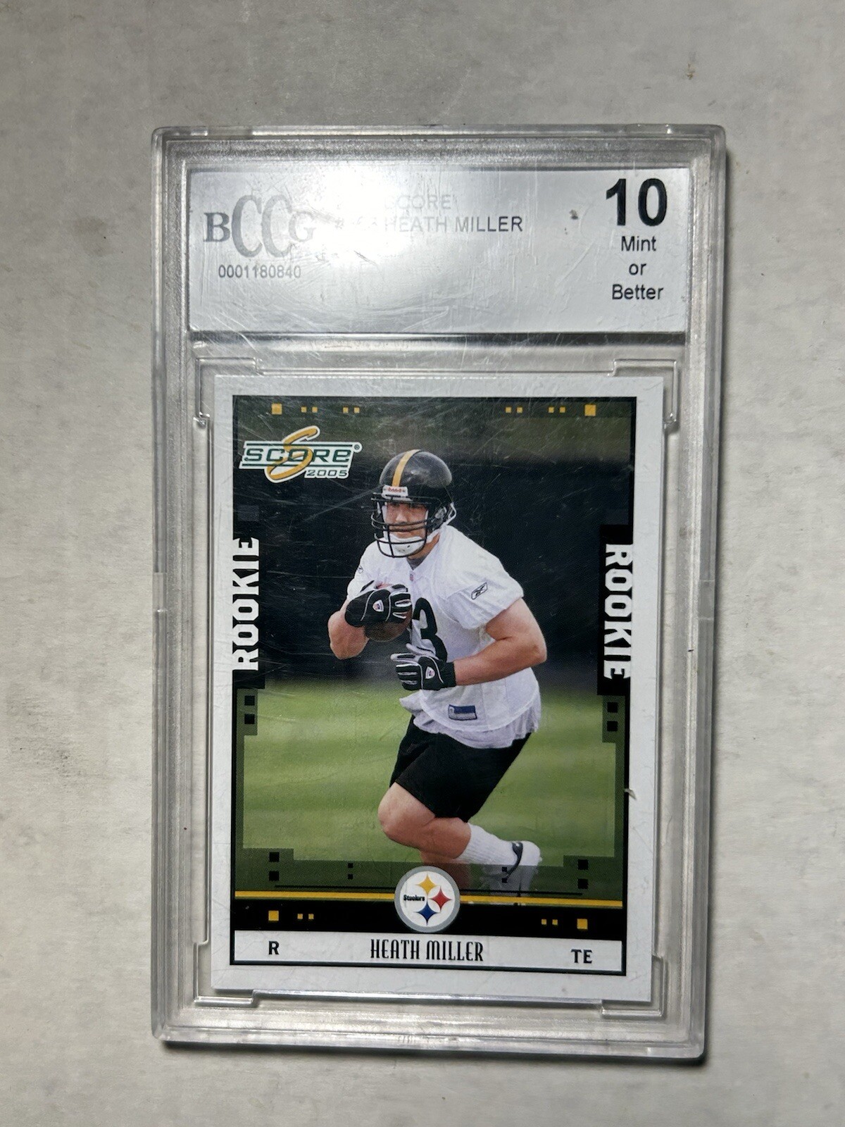 2005 Score Heath Miller Rookie Card RC 356 GRADED 10 BCCG