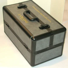 LANCOME MAKEUP SALESPERSON'S TRAVEL/STORAGE CASE! FOLDOUT TRAYS! 18" LONG x9x10"