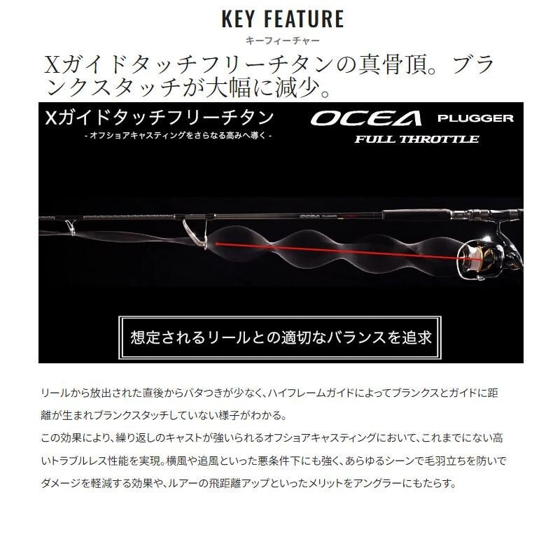 24OCEA プラッガー S83M3 FULL THROTTLE Shimano Ocea Plugger Full Throttle S83M-3 Spinning Rod 2024