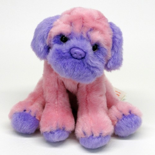 Russ Yomiko Dreamers Pink Pug Puppy Dog Plush Stuffed Animal Purple Small 6 Inch