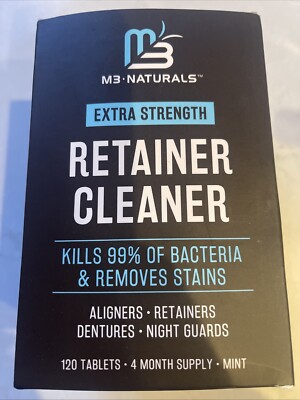 M3 Naturals Retainer Cleaner Tablets Invisalign Cleaner Remove Odors Denture X27