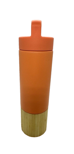 Welly Vakuumisolierte & Infusierende Edelstahl/Bambus 18 Unzen Wasserflasche KORALLE - Bild 3 von 8
