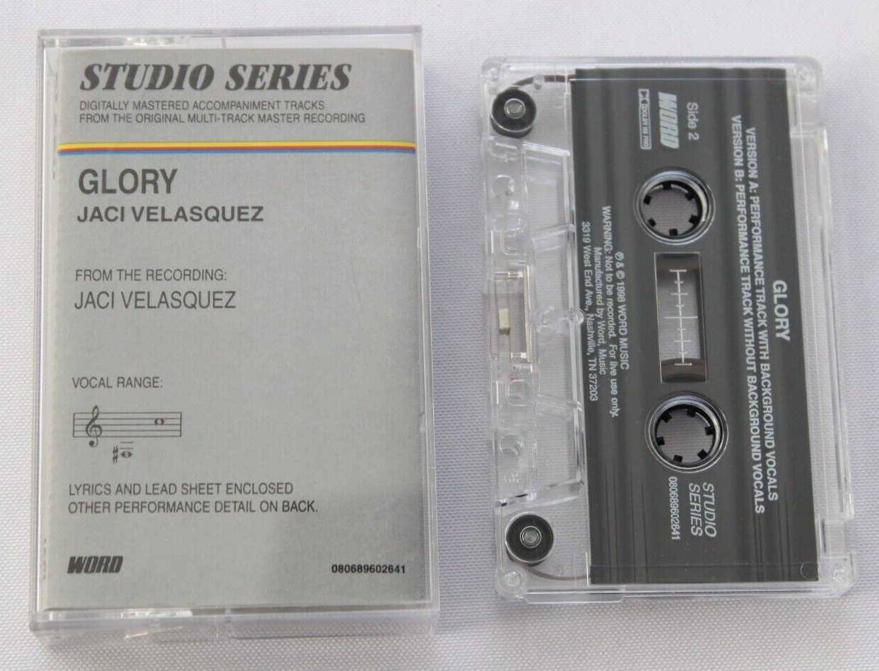 Jaci Velasquez Glory Studio Series Cassette with Accompaniment Tracks by Word Music