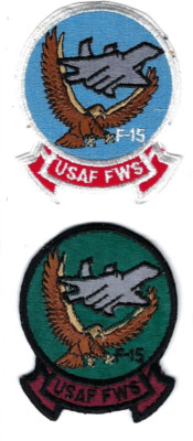 PATCH USAF F-15 FIGHTER WEAPONS SCHOOL FWS PAIR             B2-18