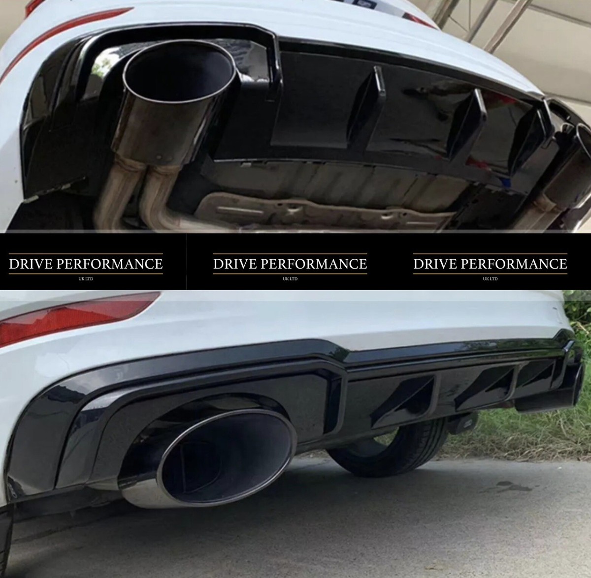 Audi S3 8V Black Chrome Exhaust Tip Conversion RS3 Style 2013-20 