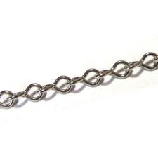 17 Gauge Jack Chain Silver Toned Steel 5.39Wx11.1Lmm 10'Hank