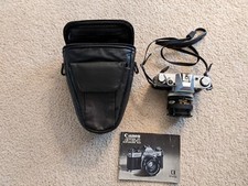 Canon AE-1 Program 35mm SLR Film Camera, 50mm Lens, Case, Manual. Tested-Works
