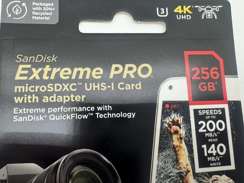 SanDisk SDXC Extreme PLUS 256 GB | Micro SD Kart Card Speicher Karte Memory NEU - Afbeelding 8 van 8