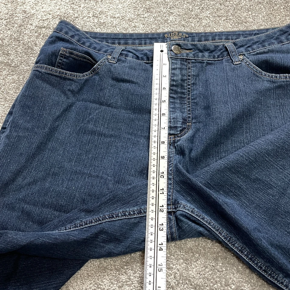 Pantalones Cortos Riders by Lee Jean Mujer 18 Azul Denim Lavado Oscuro Informales Sólidos 10" Entrepierna Foto 4 de 4