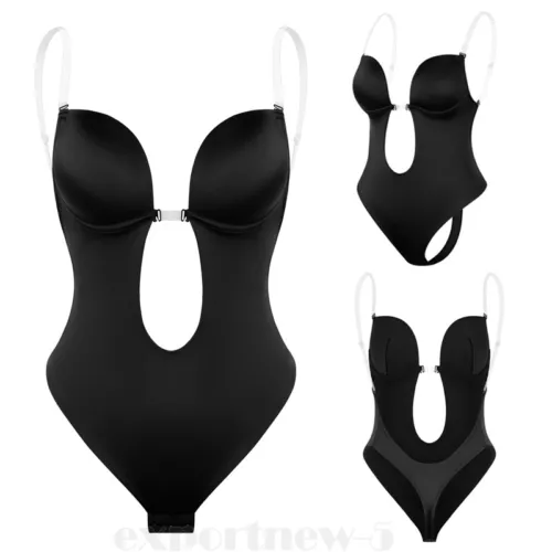 Women Low Back Bra Wire Lifting Deep U Backless Bra With Convertible Clear Strap - Picture 28 of 36