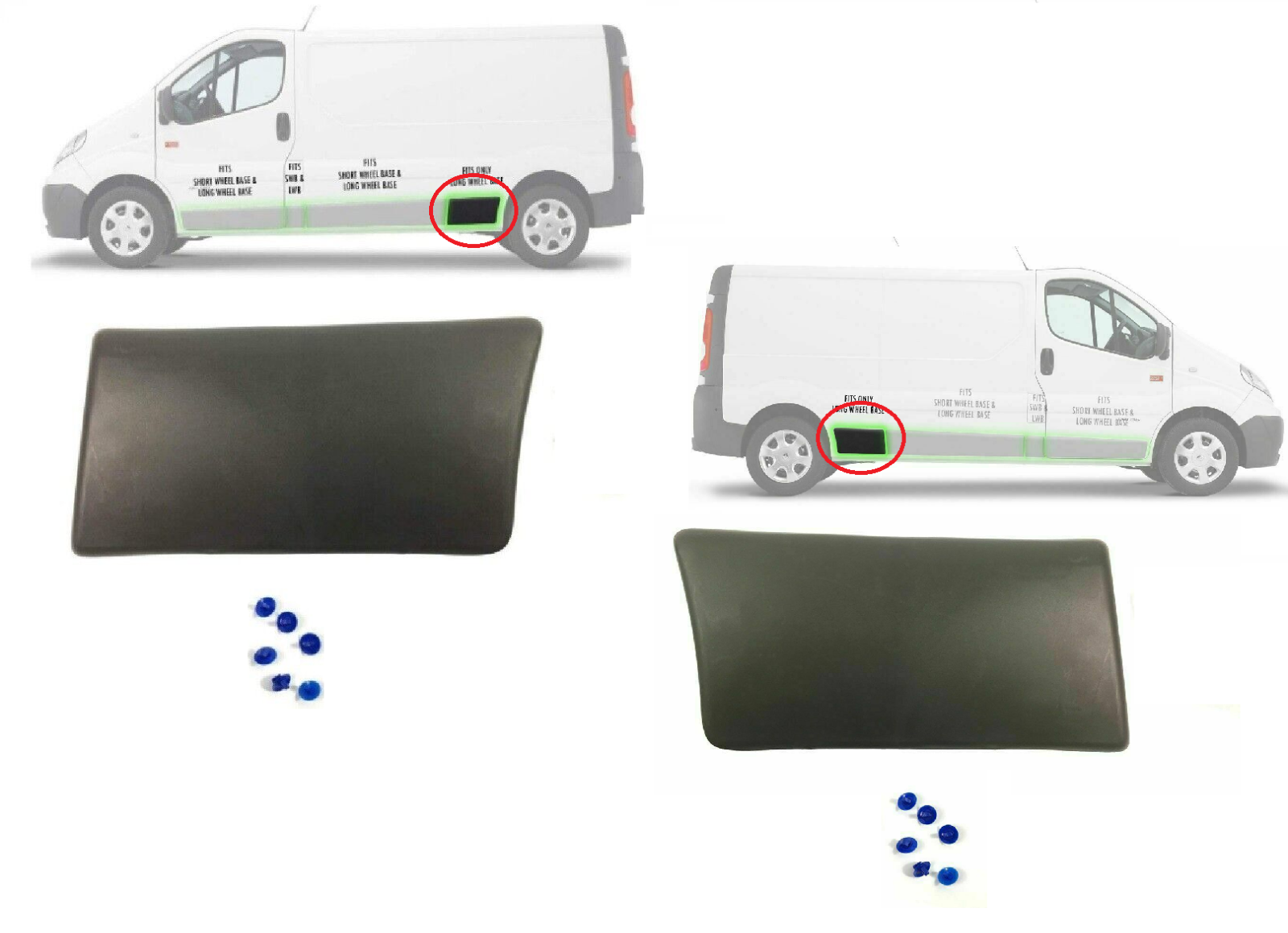 Trim Moulding Panel Right & Left Side For Trafic Mk2 Vivaro Primastar 8200036095