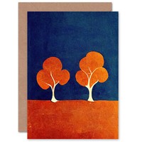 Duotone-BäUme Im Matisse-Stil Geburtstagskarte