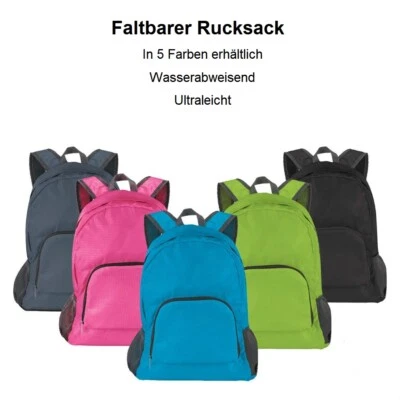 Reise Rucksack Faltbar City Tasche Handgepäck Camping Wandern Sporttasche leicht