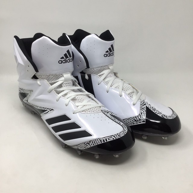 New Adidas Freak Football Cleats High Top Size 12.5 Black White Mens 12