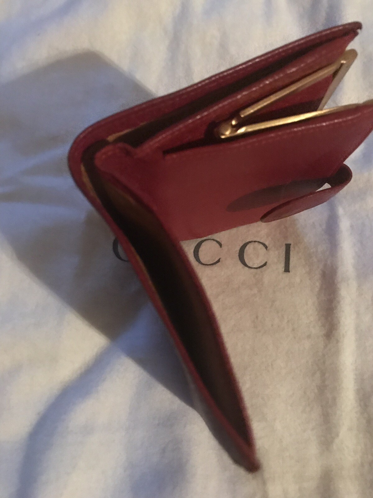 Authentic Gucci Small Article Wallet  Leather Red - image 3