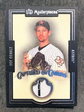 2007 Upper Deck UD Masterpieces Roy Oswalt Game Used Worn Jersey Relic Card