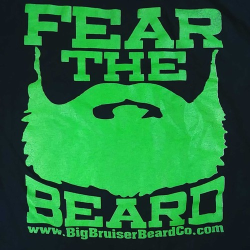 Fear the Beard Black T-Shirt Size 2XL Big Bruiser Beard Co.