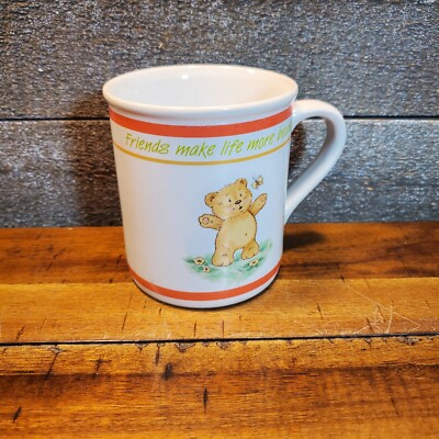 Vintage 1987 ''Friends Make Life More Bearable'' Coffee Mug Cup By Current