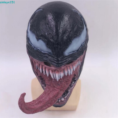 Venom Mask Full Face Head Cosplay Latex Props Halloween Party Gifts Collectibles