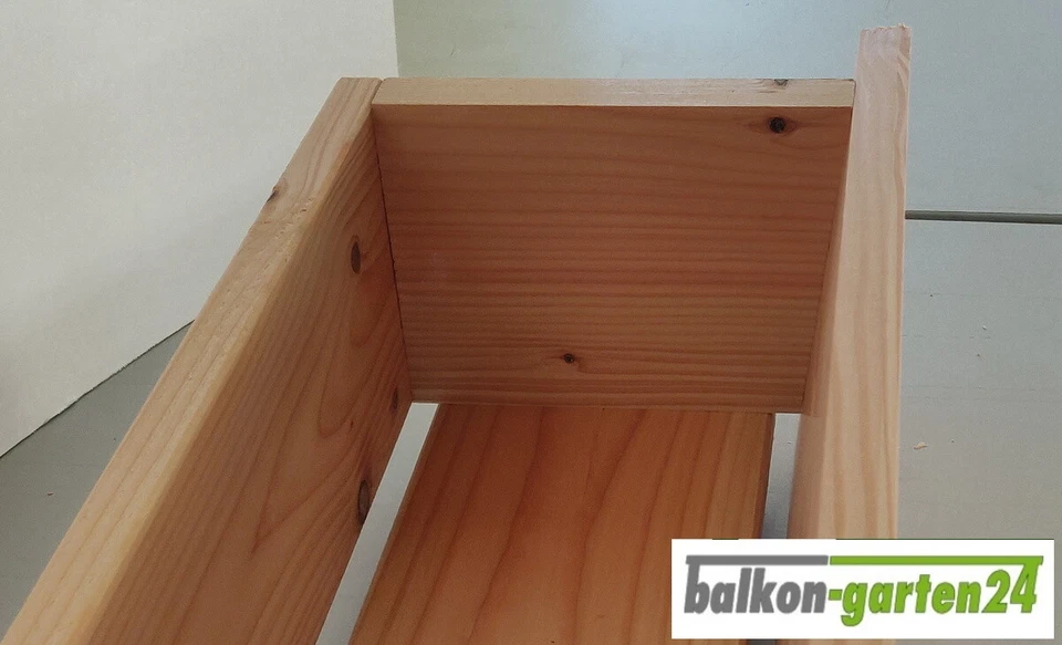 Holz Blumenkasten, Pflanzkasten aus Douglasie für Balkon 80 cm - Bild 4 von 4