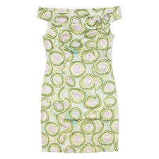 RED VALENTINO Womens Pencil Dress Green Spotted Sleeveless Knee Length M