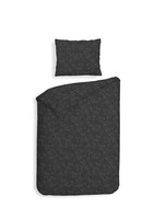 Heckett & Lane Flanell BettwäSche 155X220 Alloro Anthracite Grau MinibläTter Zwe