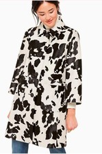 Kate Spade New York Coat In Black Tilda Overcoat Womens Leather Size 4 $1898