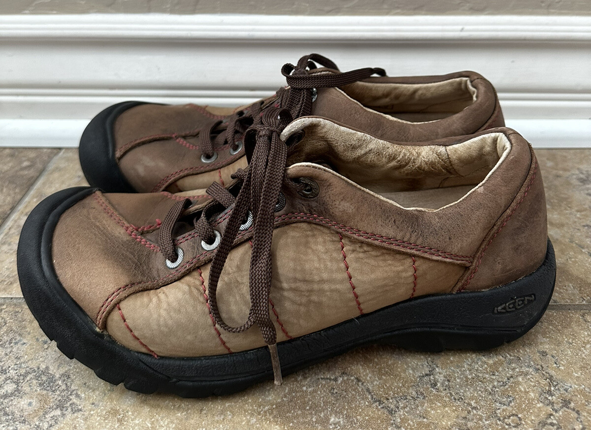 Scarpe da trekking Keen Presidio da donna taglia 8 marroni punta antiurto outdoor trail