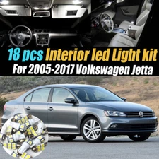 18Pc Super White Interior LED Light Bulb Kit Package for 2005-2017 VW Jetta