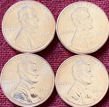 2014 P D  Lincoln Shield Cents - Bu - Lot Of Four Two Of Each