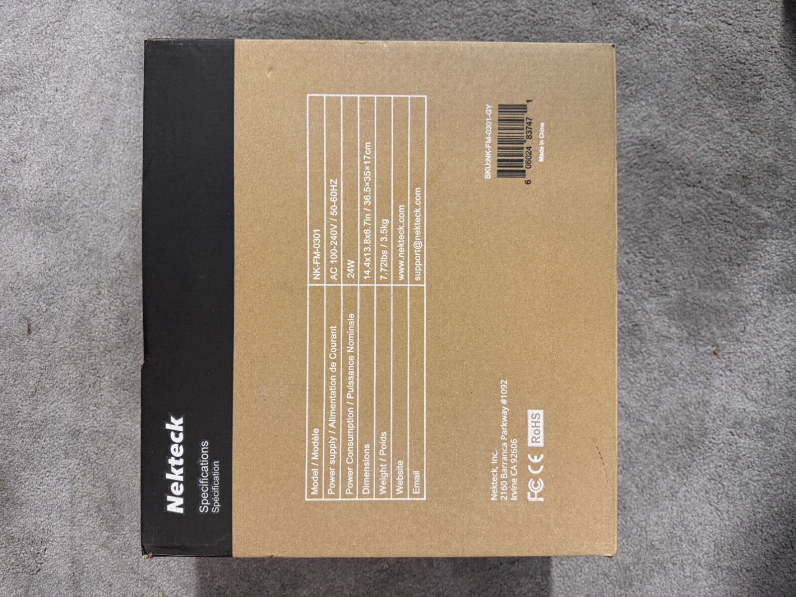 Nekteck Shiatsu Foot Massager Machine WITH Heat - Black (NK-FM-0301-GY)