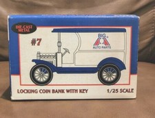 Vintage Ertl 1912 Ford Delivery Car Bank Big A Auto Parts 7 1:25 scale die cast