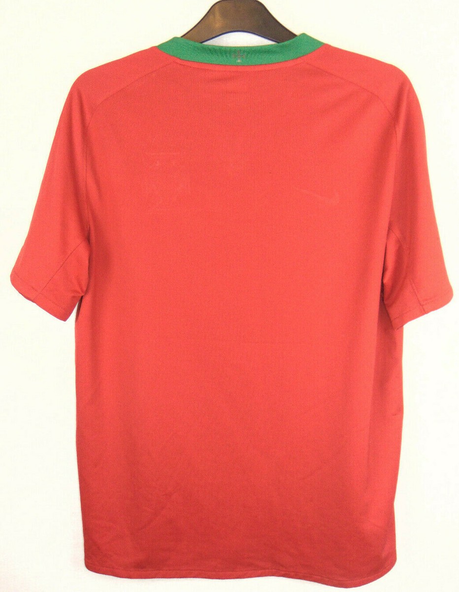 Portugal 2008-2010 Nike Home Red Football Shirt Jersey Large Portugal 2008-2010 Nike Home Red Football Shirt Jersey Large