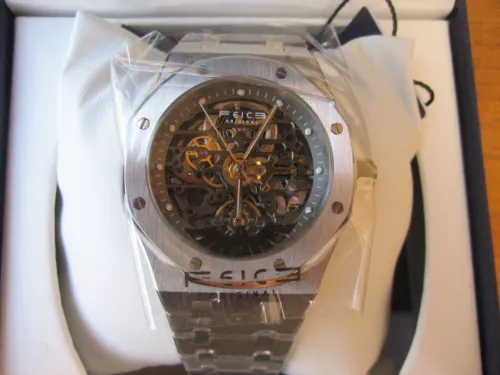 Feice Men's Chronograph Skeleton Wristwatch Royal Oak Inspired
